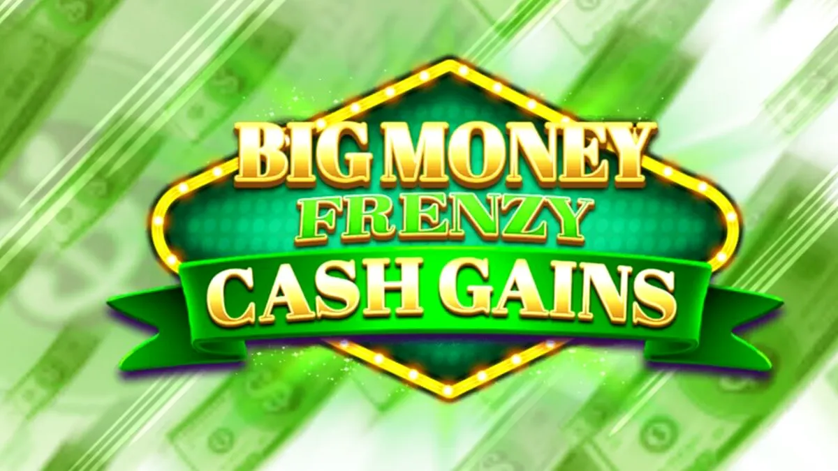 Tampilan visual slot Big Money Frenzy Cash Gains dengan tema brankas uang